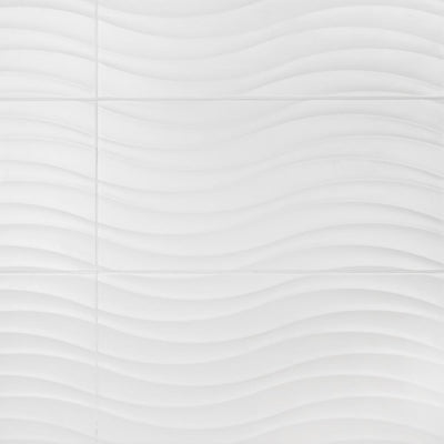 Merola Tile Silueta Blanco Matte 12-3/8 in. x 24-7/8 in. Ceramic Wall Tile (15.42 sq. ft. / case) - Super Arbor