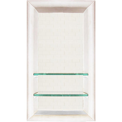 Classic Style 12 in. x 4 in. x 24 in. Shower Niche in Natural Buff - Super Arbor