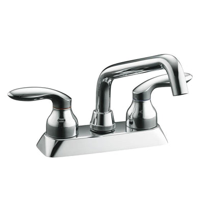 Coralais 4 in. 2-Handle Low-Arc Bathroom Sink Faucet in Polished Chrome - Super Arbor