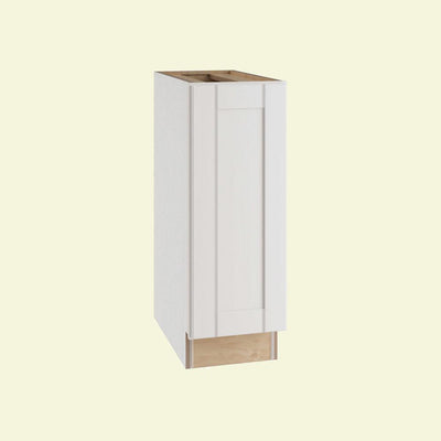 Vesper White Shaker Assembled Plywood 9 in. x 34.5 in. x 24 in. Base Full Height Kitchen Cabinet with Soft Close - Super Arbor