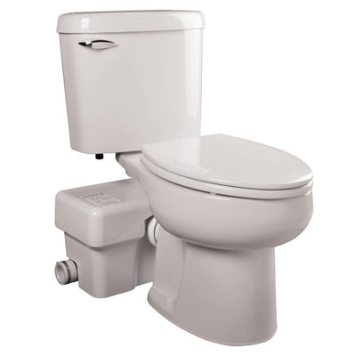 Ascent II 2-Piece 1.28 GPF Single Flush Elongated Macerating Toilet in White - Super Arbor