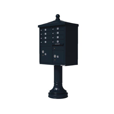 Vital 1570 8 Mailboxes 2 Parcel Lockers 1 Outgoing Pedestal Mount Cluster Box Unit - Super Arbor