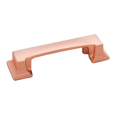 Studio Collection 3 in. And 96 mm Center-to-Center Polished Copper Cabinet Pull - Super Arbor