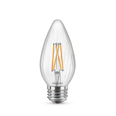 Philips 60-Watt Equivalent F15 Dimmable LED Post Light Bulb Soft White Clear with Warm Glow Light Effect (1-Bulb) - Super Arbor