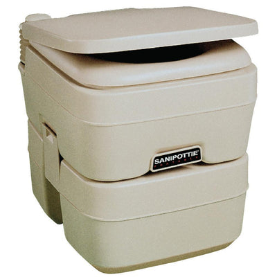 Dometic 5.0 Gal. SaniPottie Portable Toilet with Mounting Brackets and 1.5 in. MSD Fittings in Tan - Super Arbor
