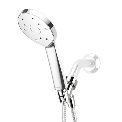 Kiri 1-Spray 5 in. Single Wall Mount Low Flow Handheld Shower Head in Chrome - Super Arbor