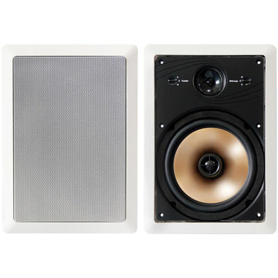 175W Acoustech 3-Way 8 in. In-Wall Speakers with Adjustable Tweeter and Pivoting Midrange - Super Arbor