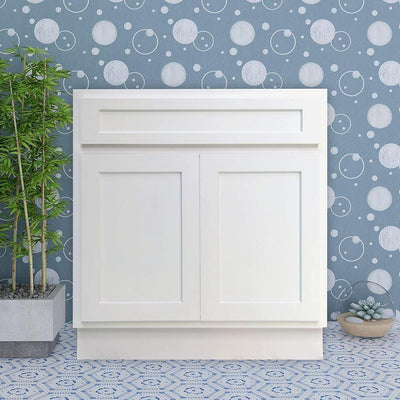 33 in. W x 21 in. D x 32.5 in. H 2-Doors Bath Vanity Cabinet Only in White - Super Arbor