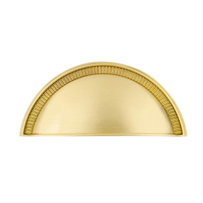 3 in. (76 mm) Satin Brass Drawer Cup Pull Soleil - Super Arbor