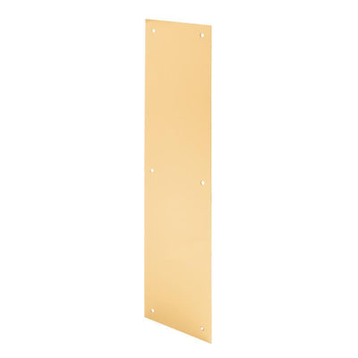 4 in. x 16 in. Polished Brass Push Plate - Super Arbor