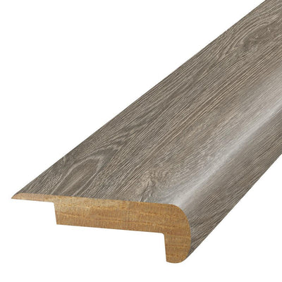 Flint Grey 3/4 in. T x 2-1/8 in. W x 78-3/4 in. L Laminate Stair Nose Molding - Super Arbor