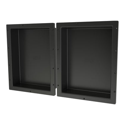 Redi Niche 32 in. x 20 in. Double Shower Niche Set in Black - Super Arbor