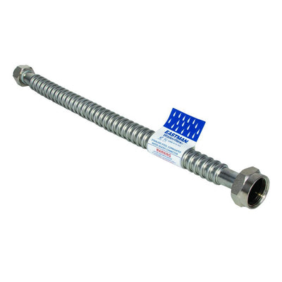 3/4 in. FIP x 1 in. FIP x 18 in. Corrugated Stainless Steel Water Heater Connector - Super Arbor