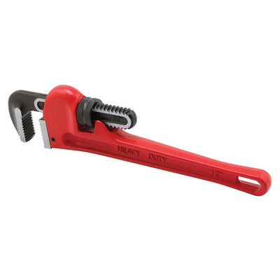 12 in. Pipe Wrench, Heavy-Duty Cast Iron, Red - Super Arbor
