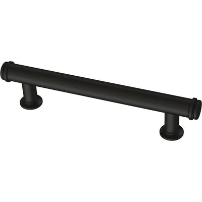 Cylinder 3-3/4 in. (96 mm) Flat Black Drawer Pull - Super Arbor