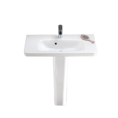 Nameeks Noura Pedestal Sink in White - Super Arbor
