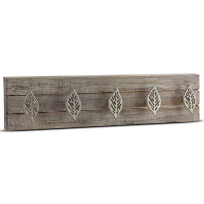 Leaves Wood/Metal Coat Rack Wall Hooks - Super Arbor