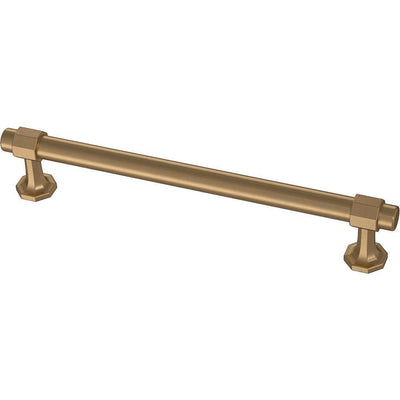 Classic Octagon 6-5/16 in. (160 mm) Champagne Bronze Drawer Pull - Super Arbor