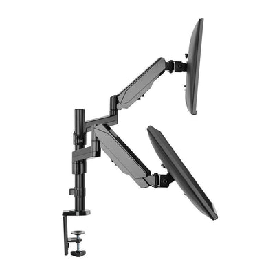 Dual Arm Monitor VESA Mount with Gas Spring Clamp for 17 in. - 32 in. - Super Arbor