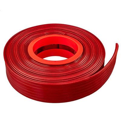 1-1/2 in. Dia x 100 ft. Red PVC 10 Bar High Pressure Lay Flat Discharge and Backwash Hose - Super Arbor