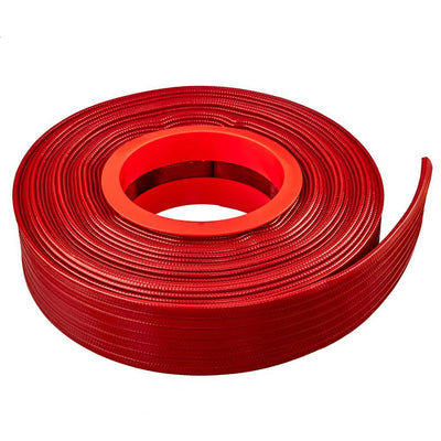 1-1/2 in. Dia x 300 ft. Red PVC 10 Bar High Pressure Lay Flat Discharge and Backwash Hose - Super Arbor