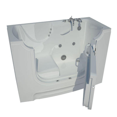 Nova Heated Wheelchair Accessible 5 ft. Walk-In Whirlpool Bathtub in White with Chrome Trim - Super Arbor