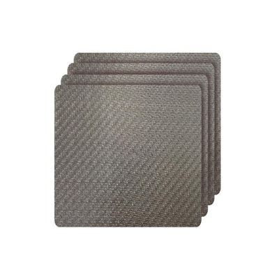 Cambria Bronze Metallic Faux Leather Square Placemats (Set of 4) - Super Arbor