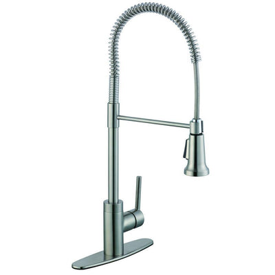 1200 Series Single-Handle Pull-Down Sprayer Kitchen Faucet in Stainless Steel - Super Arbor