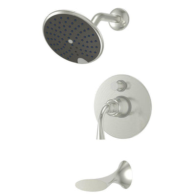 Adelais Single-Handle 1-Spray Tub and Shower Faucet in Brushed Nickel (Valve Included) - Super Arbor