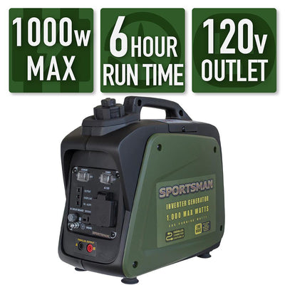 Sportsman 2,200/1,800-Watt Gasoline Powered Recoil Start Portable Digital Inverter Generator with Parallel Capability - Super Arbor