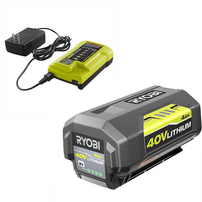 RYOBI 40-Volt Lithium-Ion 4.0 Ah Battery and Charger - Super Arbor