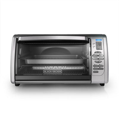 1500 W 6-Slice Stainless Steel Toaster Oven with Broiler - Super Arbor