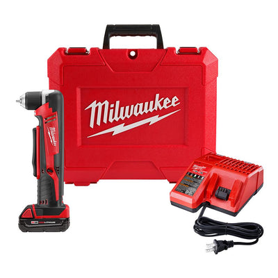 M18 18-Volt Lithium-Ion Cordless 3/8 in. Right Angle Drill Kit W/(1) 1.5Ah Batteries, Charger, Hard Case - Super Arbor