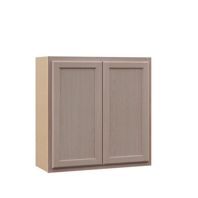 Hampton Assembled 30x30x12 in. Wall Kitchen Cabinet in Unfinished Beech - Super Arbor