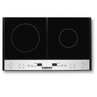 2-Burner 12 in. Black Induction Hot Plate - Super Arbor