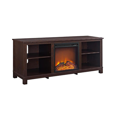 Domingo 60 in. Espresso TV Console with Fireplace - Super Arbor