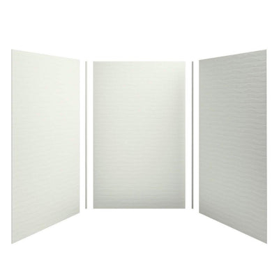 Choreograph 60 in. x 96 in. 3-Piece Easy Up Adhesive Alcove Shower Surround Walls in Dune - Super Arbor