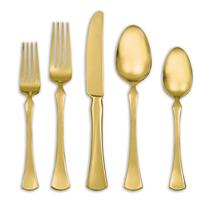 Refined Gold 20 Piece Flatware Set (Service for 4) - Super Arbor