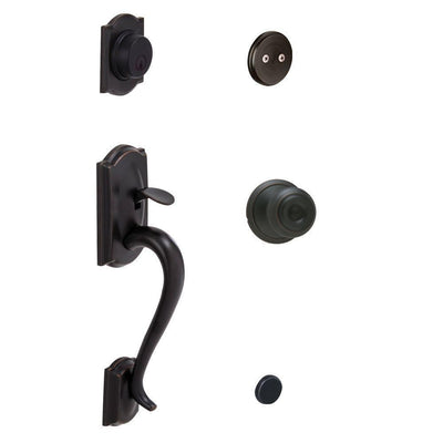 Camelot Aged Bronze Georgian Knob Dummy Door Handleset - Super Arbor