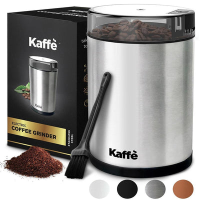 3 oz. Stainless Steel Electric Coffee Grinder with Easy On/Off Button (Cleaning Brush Included) - Super Arbor