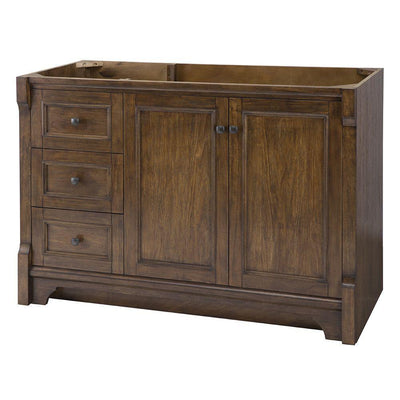 Creedmoor 48 in. W Bath Vanity Cabinet Only in Walnut with Right Hand Drawers - Super Arbor