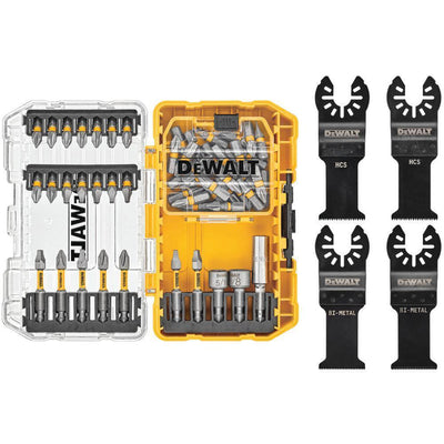 MAXFIT Steel Driving Bit Set (50-Piece) with Oscillating Tool Blades (4-Pieces) - Super Arbor