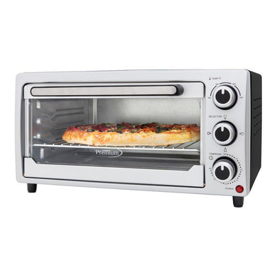 1440 W 6-Slice Silver Toaster Oven with Built-In Timer - Super Arbor