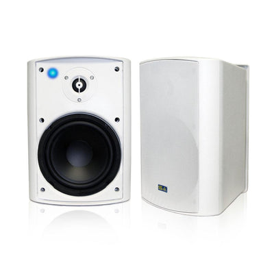 Bluetooth 6.50 in. Indoor/Outdoor Weatherproof Patio Speakers Wireless Outdoor Speakers, White - Super Arbor