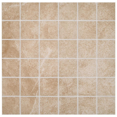 Portland Stone Beige 12 in. x 12 in. x 6.35 mm Ceramic Mosaic Floor and Wall Tile (1 sq. ft. / piece) - Super Arbor