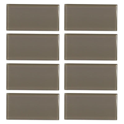 Jeffrey Court Fieldstone Gloss Browns/Tans 3 in. x 6 in. Glass Wall Tile (1 sq. ft. / pack) - Super Arbor