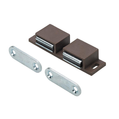 2x6 lbs. Magnetic Catch with Counter Plates, Brown (1-Pack) - Super Arbor