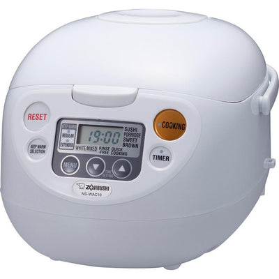 Micom 5-Cup Cool White Rice Cooker and Warmer with Built-In Timer - Super Arbor