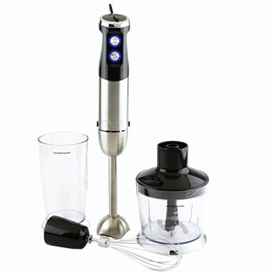 500-Watts Stainless Steel 6-Speed Control Multi-Purpose Immersion Hand Blender Set with Attachments - Super Arbor