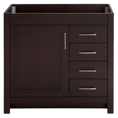 Westcourt 36 in. W x 21 in. D x 34 in. H Bath Vanity Cabinet Only in Chocolate - Super Arbor